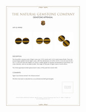 27.11 Ct.Tw.Total Carat Weight Tiger's Eye Pair from South Africa Appraisal