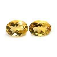 9.82 Ct.Tw.Total Carat Weight Citrine Pair from Brazil Video