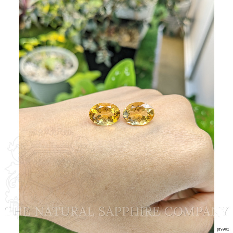 9.82 Ct.Tw. Citrine Pair from Brazil