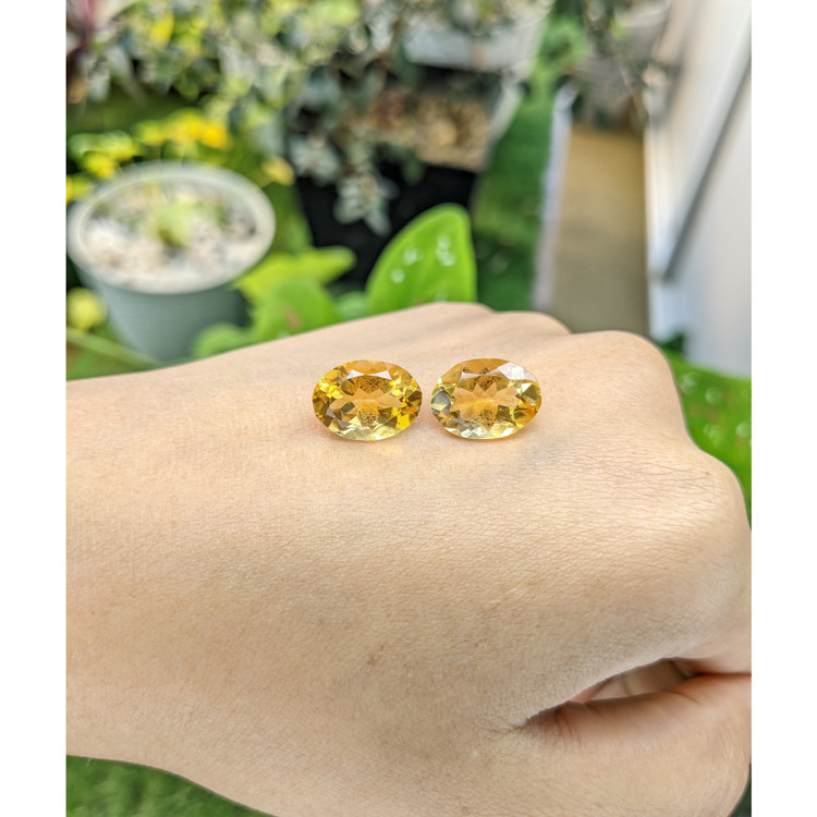 9.82 Ct.Tw. Citrine Pair from Brazil