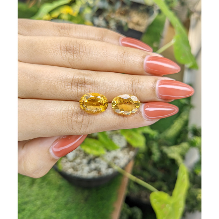 9.82 Ct.Tw. Citrine Pair from Brazil