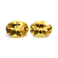 10.70 Ct.Tw.Total Carat Weight Citrine Pair from Brazil Video