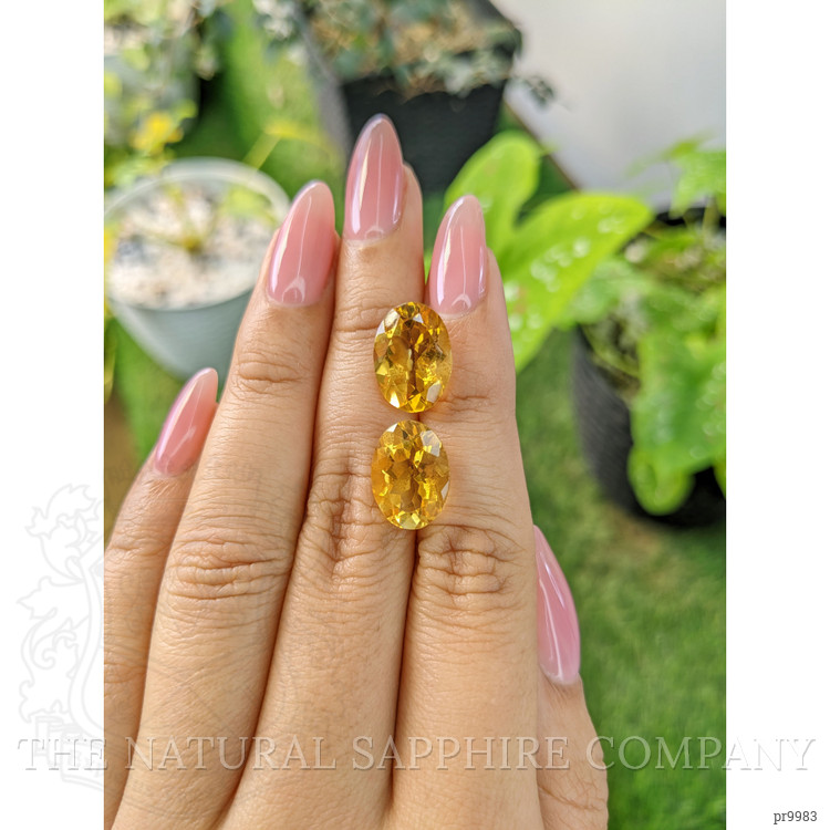 10.70 Ct.Tw. Citrine Pair from Brazil