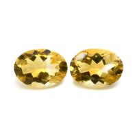 9.47 Ct.Tw.Total Carat Weight Citrine Pair from Brazil Video