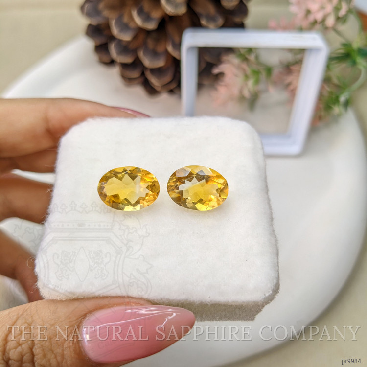 9.47 Ct.Tw. Citrine Pair from Brazil