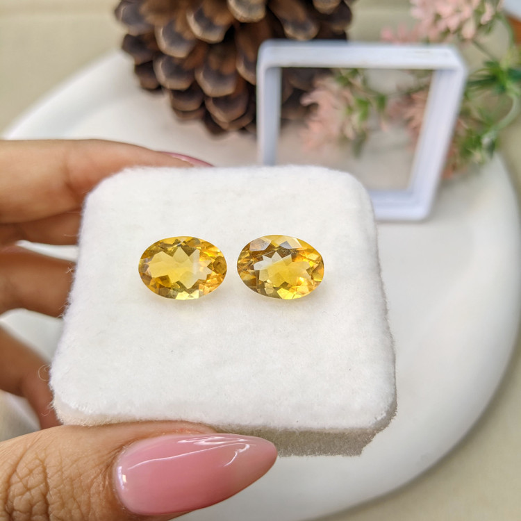 9.47 Ct.Tw. Citrine Pair from Brazil