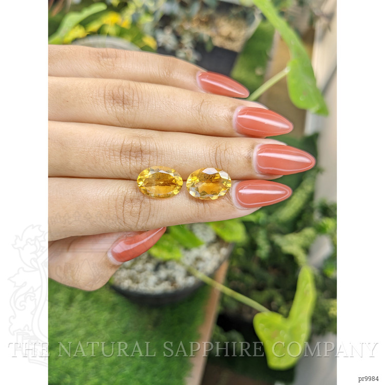 9.47 Ct.Tw. Citrine Pair from Brazil