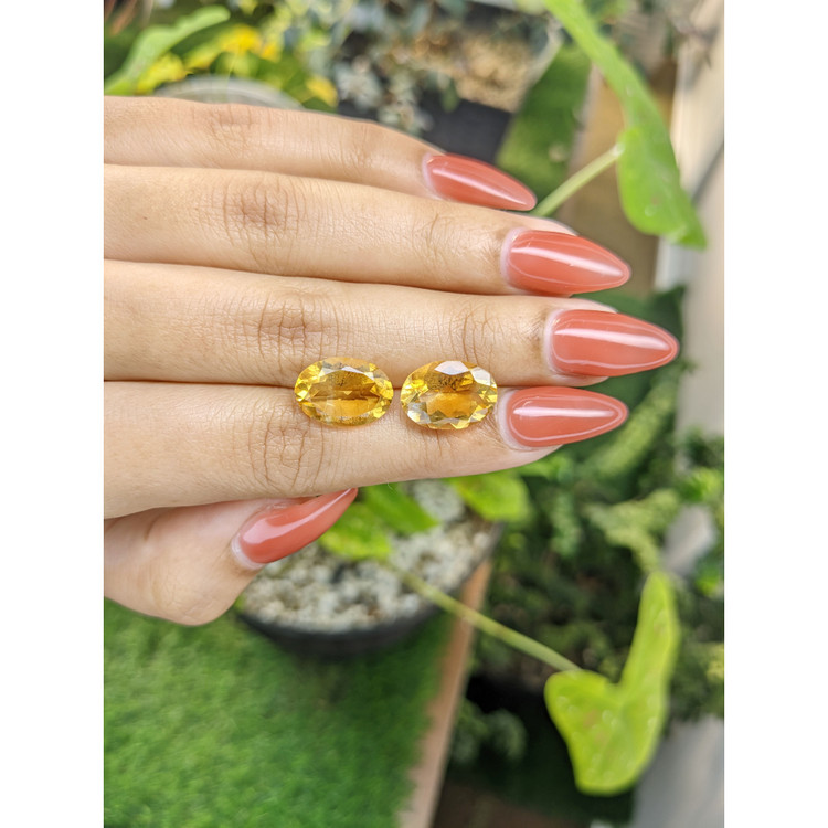 9.47 Ct.Tw. Citrine Pair from Brazil