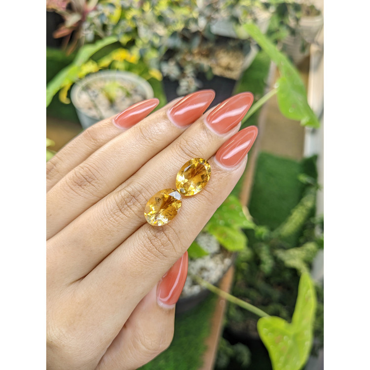 9.47 Ct.Tw. Citrine Pair from Brazil