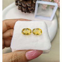 9.01 Ct.Tw.Total Carat Weight Citrine Pair from Brazil Life Style