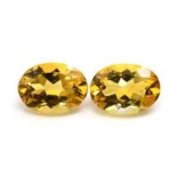 10.09 Ct.Tw.Total Carat Weight Citrine Pair from Brazil Video