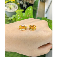 10.09 Ct.Tw.Total Carat Weight Citrine Pair from Brazil Life Style