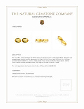 9.14 Ct.Tw.Total Carat Weight Citrine Pair from Brazil Appraisal