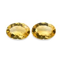 9.14 Ct.Tw.Total Carat Weight Citrine Pair from Brazil Video