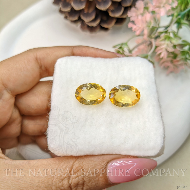 9.14 Ct.Tw. Citrine Pair from Brazil