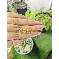 9.14 Ct.Tw.Total Carat Weight Citrine Pair from Brazil Life Style