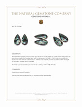 90.34 Ct.Tw.Total Carat Weight Multi Color Cabochon Opal Pair from Australia Appraisal
