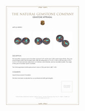 21.77 Ct.Tw.Total Carat Weight Cabochon Boulder Opal Pair from Australia Appraisal