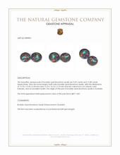 21.77 Ct.Tw.Total Carat Weight Multi Color Cabochon Boulder Opal (Ironstone Opal) Pair from Australia Appraisal
