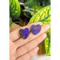 30.75 Ct.Tw.Total Carat Weight Cabochon Black Opal Pair from Australia Life Style