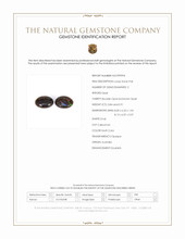 1.75 Ct.Tw.Total Carat Weight Multi Color Cabochon Boulder Opal (Ironstone Opal) Pair from Australia Scan Report