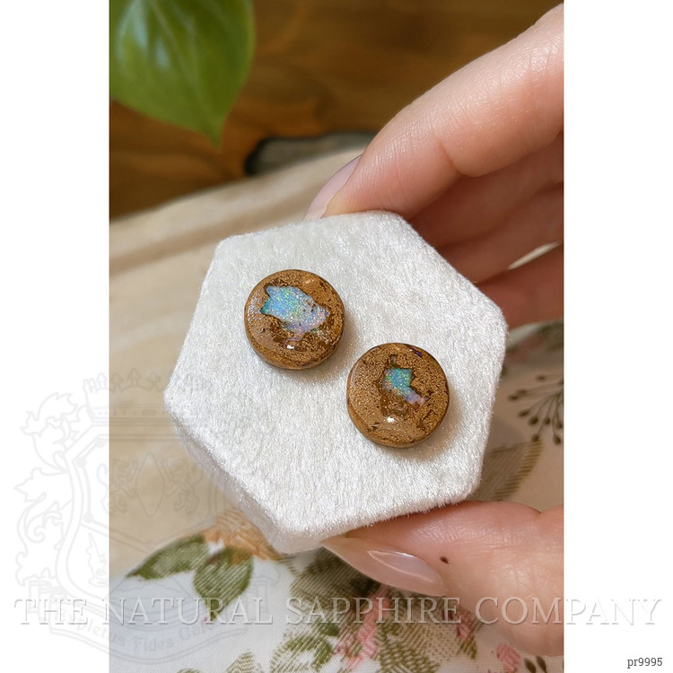 13.13 Ct.Tw. Cabochon Boulder Opal Pair from Australia