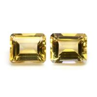 8.62 Ct.Tw.Total Carat Weight Citrine Pair from Brazil Video