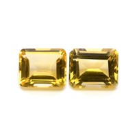 8.68 Ct.Tw.Total Carat Weight Citrine Pair from Brazil Video