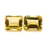 8.68 Ct.Tw.Total Carat Weight Citrine Pair from Brazil Video