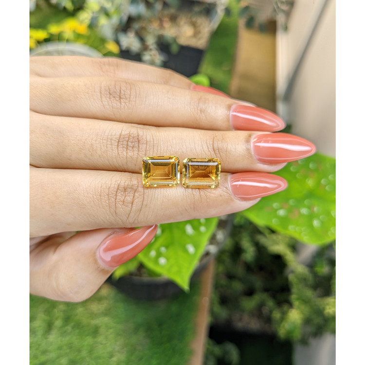 8.68 Ct.Tw. Citrine Pair from Brazil