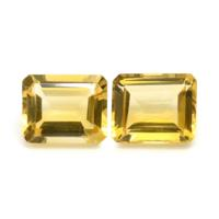 7.53 Ct.Tw.Total Carat Weight Citrine Pair from Brazil Video