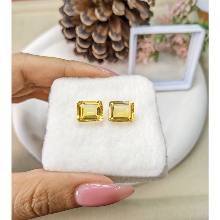 7.53 Ct.Tw. Citrine Pair from Brazil
