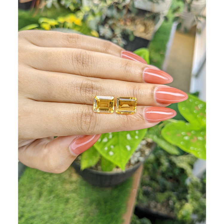 7.53 Ct.Tw. Citrine Pair from Brazil