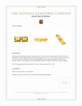 8.05 Ct.Tw.Total Carat Weight Citrine Pair from Brazil Appraisal