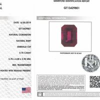 0.70 Ct. Ruby from Burma (Myanmar) Scan Report