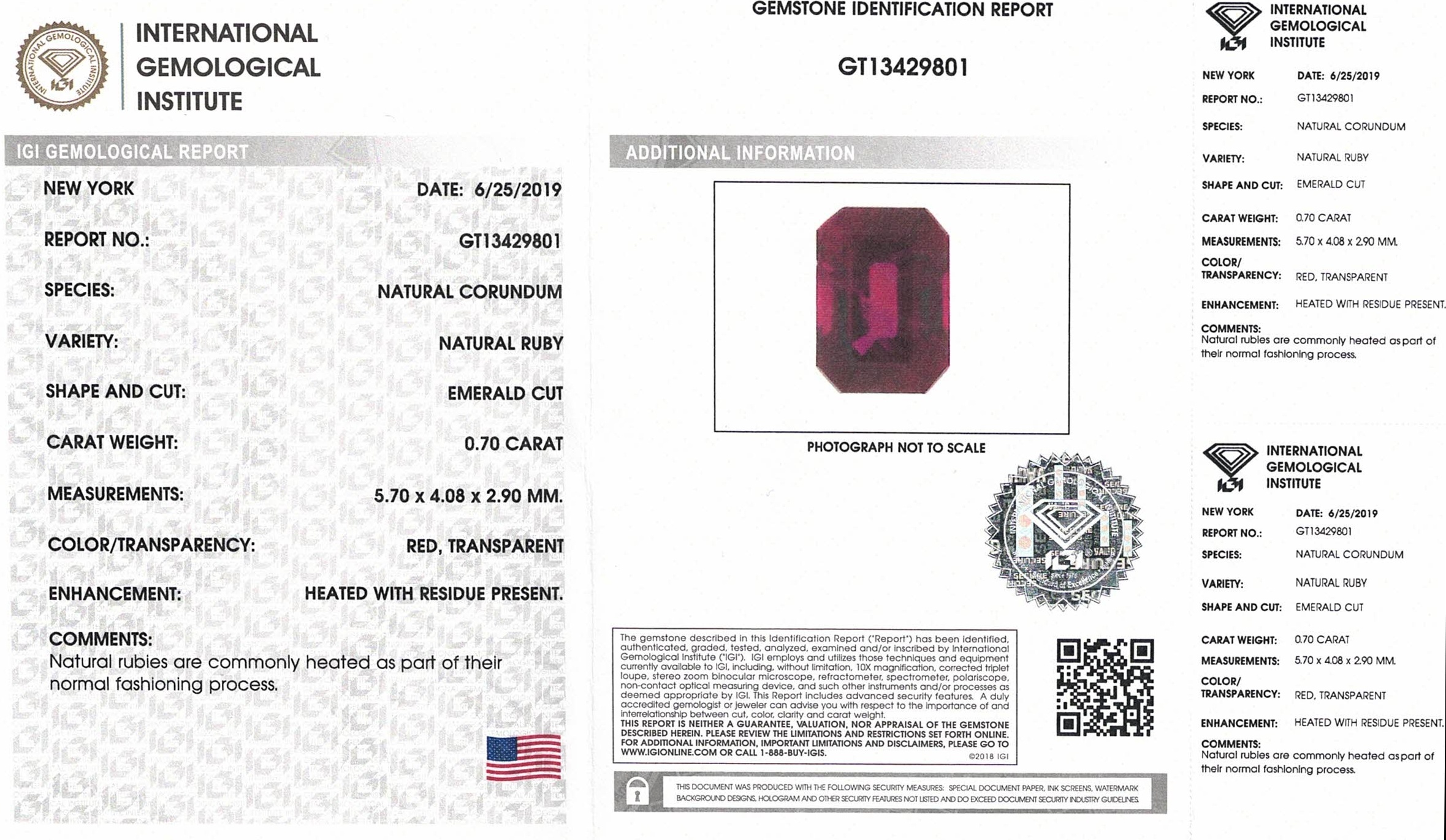 0.70 Ct. Ruby from Burma (Myanmar)