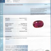 2.60 Ct. Ruby from Thailand (Siam) Scan Report