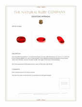 1.13 Ct. Ruby from Mozambique Appraisal