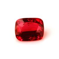Three Stone Ruby Ring 1.01 Ct., 14K White Gold Combination Stone