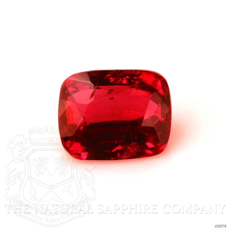 Three Stone Ruby Ring 1.01 Ct., 14K White Gold