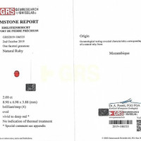 2.00 Ct. Ruby from Mozambique Scan Report
