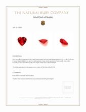 0.84 Ct. Ruby from Mozambique Appraisal