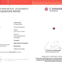 1.43 Ct. Ruby from Mozambique Scan Report