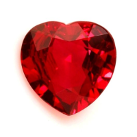 Accent Stones Ruby Ring 0.81 Ct., 14K White Gold Combination Stone