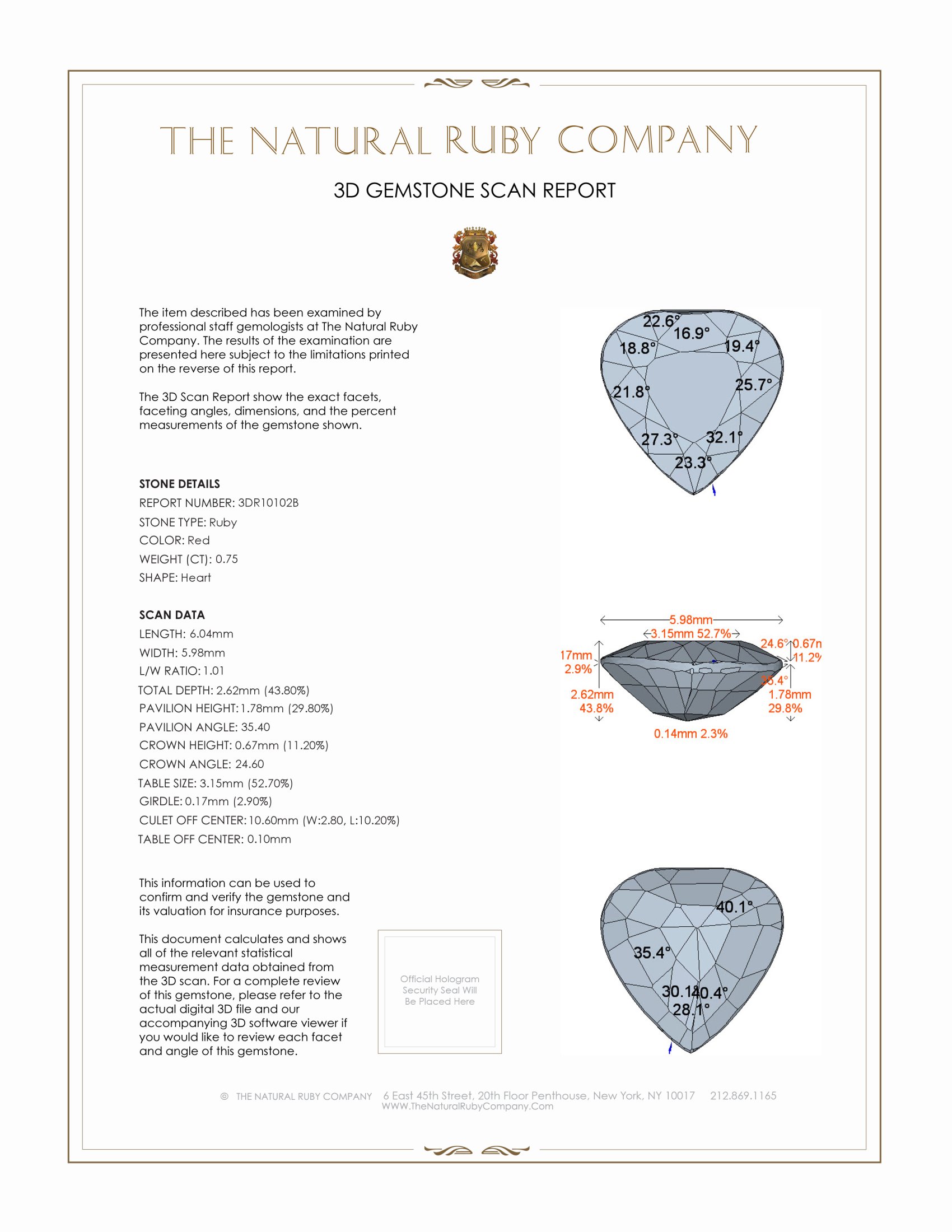 0.75 Ct. Ruby from Mozambique