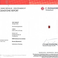 2.38 Ct. Ruby from Burma (Myanmar) Scan Report