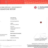 1.30 Ct. Ruby from Mozambique Scan Report