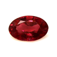 Antique Style Ruby Ring 0.48 Ct., 18K White Gold Combination Stone