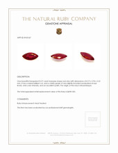 0.57 Ct. Ruby from Mozambique Appraisal
