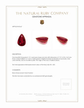 1.01 Ct. Ruby from Thailand (Siam) Appraisal